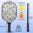thumbnail image 4 of Pickleball Paddles Set,Pioneer Flower Floral Print Pattern Fiberglass Surface Pickleball Racket Set with 2 Indoor Outdoor Pickleball Balls and Pickleball Bag,Pickle-ball Equipment, 4 of 6