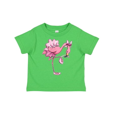 

Inktastic Flamingo Ballerina in Tutu and Ballet Toe Shoes Gift Toddler Boy or Toddler Girl T-Shirt