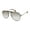 Matte Silver, variant on Men's R1522 Metal Shield UV400 Protective Aviator Pilot Fashion Sunglasses, 150mm