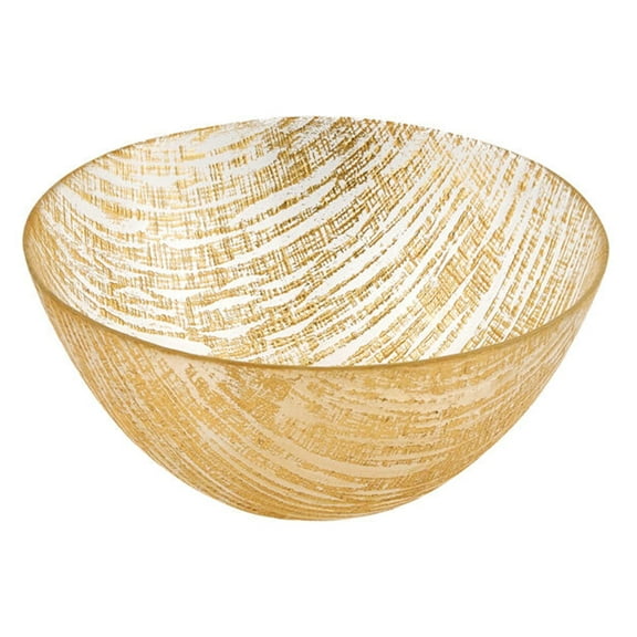 Elegant and Modern Decorative Hand Decorated Serving Bowl - Secret Treasure Gold Bowl, 8.75 Inches