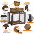 thumbnail image 4 of 38" Heavy Duty Dog Crate, Furniture Style Dog Cage Sliding Iron Door with Wheels, Mat, Dog House for Indoor Dogs, Gray, 4 of 6