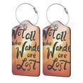 thumbnail image 5 of Rocae Not All Who Wander Are Lost for Leather Luggage Baggage Tags ID Label Privacy Cover ID Label with Stainless Steel Loop and Address Card, 5 of 5