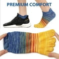 thumbnail image 5 of Crew Toe Sock, Cotton Ankle Sock & Stocking, Arch Support, Running Five-Toe Design(3&6pairs), 5 of 5