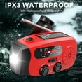 GYDEK Hand Crank Emergency Radio, Portable Radio Solar Powerd AM FM WB NOAA Weather Radio with Flashlight, Cell Phone Charge, SOS Alarm