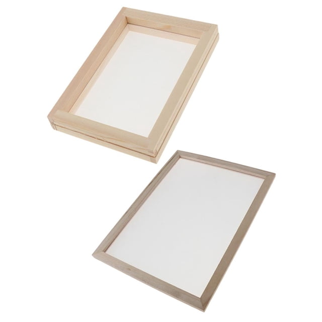 De Fabricación De Papel: 2 Tamaños De Pantalla De Fabricación De Papel Y s De Cubierta Y Suministros Para Niños Adultos: Una Fo perfecl Pantalla de Marco de Fabricación de Papel