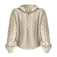 thumbnail image 5 of NMMUED Half Zip Pullover Women Fuzzy Sweatshirt for Women Fuzzy Sweatshirt for Women Quarter Zip Pullover Women Womens Sweatshirts No Hood, Beige L, 5 of 9