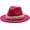 Hot Pink, variant on Black Fedora Hats for Women Panama Hat with Band Wide Brim Felt Hat Classic Trilby Hat
