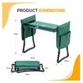 thumbnail image 2 of Garden Kneeler and Seat, Foldable Gardening Stool with Tool Pouch - Heavy Duty Kneeling Pad for Outdoor Work, Fishing, Arbor Day Gift - Green, 2 of 7