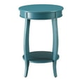 thumbnail image 3 of Teal Round Side Table with Bottom Shelf, 3 of 8
