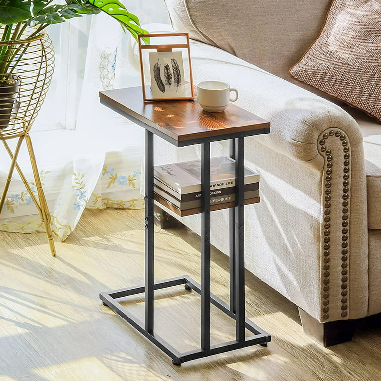 C Shaped End Table 2 Tier Side