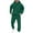 Dark Green, variant on Men'S Tracksuits 2 Piece Set Casual Solid Color Hoodies Sweatshirt And Joggers Sweatpants Set Street Fall Winter Long Sleeve Sport Suit Set With Pocket