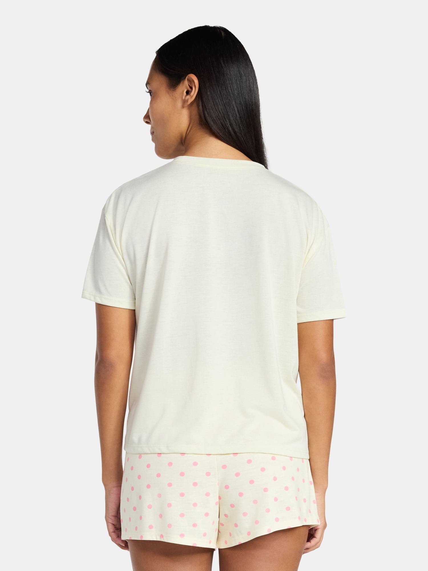 Hello Kitty Women's and Women's Plus Sleep Tee and Shorts Pajama Set from Grayson Social, 2-Piece, Sizes XS-3X