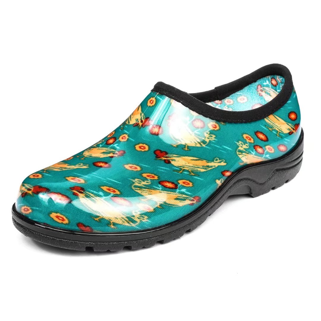 DKSUKO Women's Rain Boots Waterproof High Top Rain Shoes with Lace Up Anti-Slip Garden Shoes 