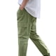 thumbnail image 3 of Puntoco Pantalones casuales largos para hombre Pantalones casuales de moda para hombre de color sólido con múltiples bolsillos cargo y cuerda elástica, 3 of 3