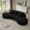 Black, variant on MAYEERTY Compressible Corduroy Curved Sectional Sofa with Scatter Cushions, Oversized for Living Room, 123*53*26"Light Grey