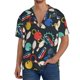 thumbnail image 1 of Fotbe Bowling Ball Camisa Estampada de Manga Corta para Hombre, Casual de Verano, Estilo Playero, Sin Arrugas-Small, 1 of 5