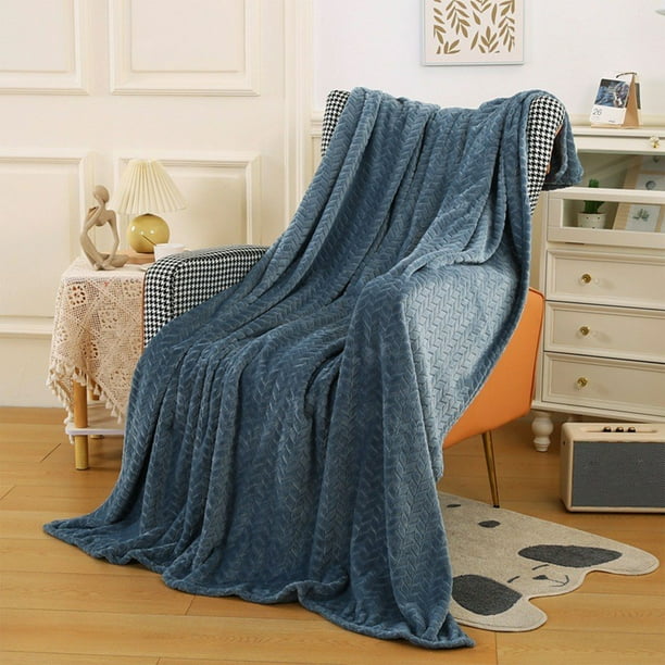 Xihbxyly Manta Suave, Acogedora Funda de Franela Mullida, Cálida Manta para La Siesta, Elegante Accesorio para El Sofá, Cómodo Uso En El Hogar, Ideal para El Verano, Lavable a Máquina.