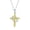 Citrine Yellow, variant on Crown Cross Necklace for Women, 18K White Gold Plated Crown Cross Pendant Necklace Zirconia Cross Necklaces Faith Cross Jewelry First Communion Gifts