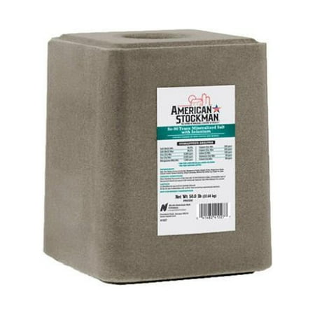 American Stockman 2274777 Selenium 90 Block Ag Salt, 50-Lbs. - Quantity 1