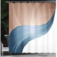 thumbnail image 3 of Ambesonne Contemporary Shower Curtain, Print Modern Stripes, 69"Wx70"L, Petrol Blue, 3 of 4