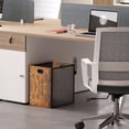 thumbnail image 4 of Retro Office Trash Can, Iron and Wood Combination Bedroom Garbage Can, Rectangular Design Wastebasket with Handle, Industrial Style Trash Can for Home Office, 4.5 Gallon (Patent Pending), 4 of 5