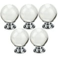 thumbnail image 4 of BALAHAPY Cabinet Knob Crystal Transparent Round for Furniture Kitchen Home 5Pcs, 4 of 8