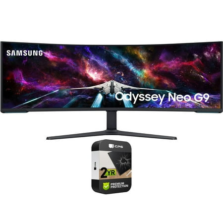 Samsung LS57CG952NNXZA 57 inch Odyssey Neo G9 Curved Gaming Monitor (Renewed) Bundle with 2 YR CPS Enhanced Protection Pack