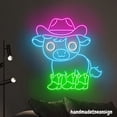 thumbnail image 3 of Handmadetneonsign Cow Neon Sign, Cowboy Cow Led Light, Western Cow Wall Art Decor, Home Wall Decor 53594, 3 of 5