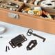 thumbnail image 5 of 1 juego de cerradura con llave para gabinete, cerradura antigua y cerradura con llave para gabinete, cerradura de puerta de mueble retro, 5 of 7