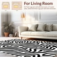 thumbnail image 2 of ODIKA 6' Machine Washable Non-Slip Area Rug, Striking Zebra Print Design Elegant Artistic Flair High Traffic Rug, Black, 310947, 2 of 5