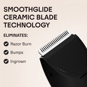 Meridian Trimmer Original Pubic & Body Hair Shaver, USB Rechargeable Bikini & Groin Electric Shaver for Men & Women, Onyx