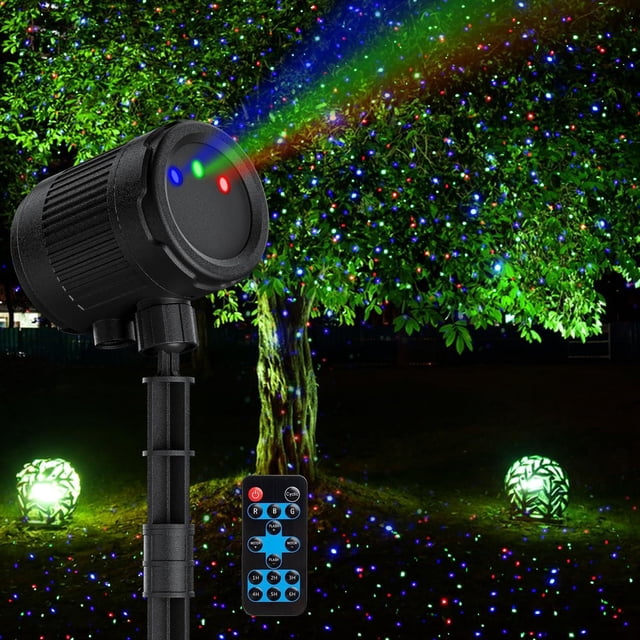 Proyector Láser VanSmaGo Navidad 3 Colores con Mando a Distancia para Exterior