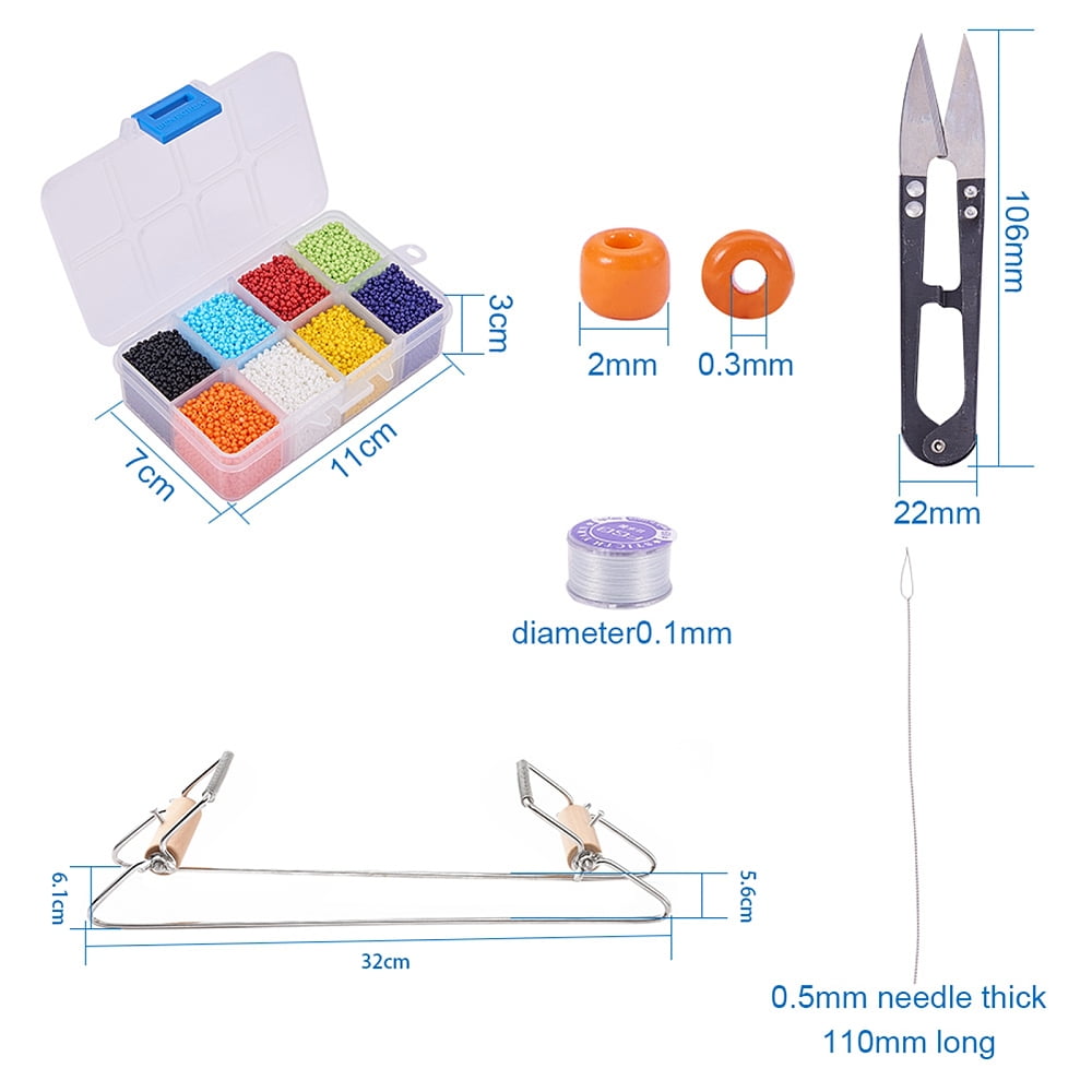 Adjustable Iron Jewelry Tools For Stringing Beads with Wood Findings Mixed Color 31.5x6.5x7.5cm DIY
