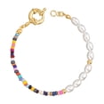 thumbnail image 2 of de Perlas para Mujer, Joyería Ajustable para Niñas Y Adolescentes, Abalorio para Fiesta, Navidad, Playa, Boda, Verano , Dorado Yinane Pulsera Perlas, 2 of 6