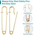 thumbnail image 3 of Solennerer Safety Pins Extra Large Heavy Duty - 20PCS 3Inch Blanket Pins, Strong & Sturdy Bulk Pins for Blankets, Skirts, Crafts, Kilts - Gold, 3 of 6