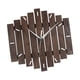 thumbnail image 4 of Reloj de pared de madera, silencioso, sin tictac, diseño moderno y creativo, regalo de inauguración de la casa. Color de madera oscura, 4 of 9