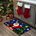 thumbnail image 4 of Nkmbld Christmas Doormats Floor Mats, Christmas Floor Mats Crystal Velvet Rug Holiday Decor Non-Slip Welcome Mat for Entryway Kitchen Bathroom, 4 of 8