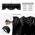 thumbnail image 6 of Black White Fall Tie Up Valance Curtains for Windows, Kitchen Curtains Window Treatments, Thanksgiving Eucalyptus Leaves Abstract Art Short Window Shades Valances for Bedroom Bathroom Cafe 42"x12", 6 of 8