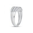 thumbnail image 2 of Diamond Princess 14kt White Gold Womens Round Diamond Anniversary Band Ring 1 Cttw, 2 of 4