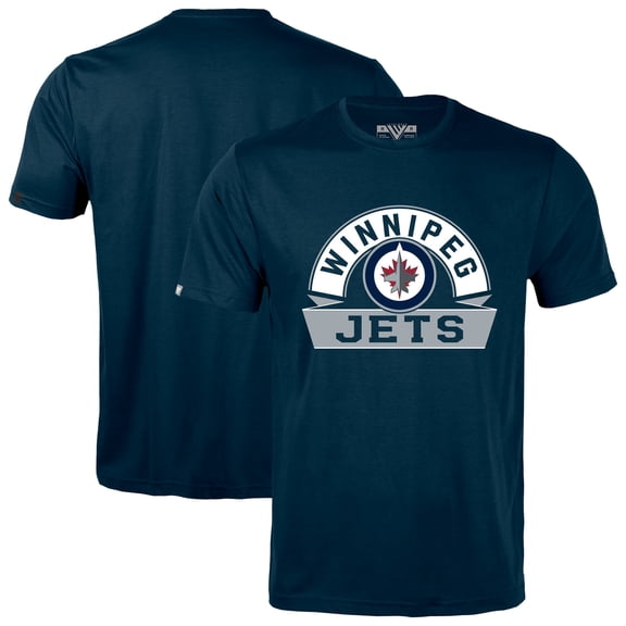 Men's Levelwear Navy Winnipeg Jets Richmond Banner Arch T-Shirt