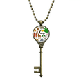 thumbnail image 1 of Kenya Landscap Animals National Flag Key Necklace Pendant Tray Embellished Chain, 1 of 3