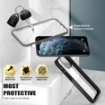 thumbnail image 4 of GOODON Étui iPhone 11 Pro Max avec Protecteur d'Écran Intégré, Test de Chute de 20 Pieds, Grade Militaire, Antichoc, Transparente, Protection Complète 360, pour IBAOLE iPhone 11 Pro Max, Rose/noir, 4 of 6
