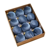 Zhourta 12PCS Flocked Foam Christmas Ball 3Inch Ornaments Set Soft Textured Hanging Decor for Tree and Holiday Decorating