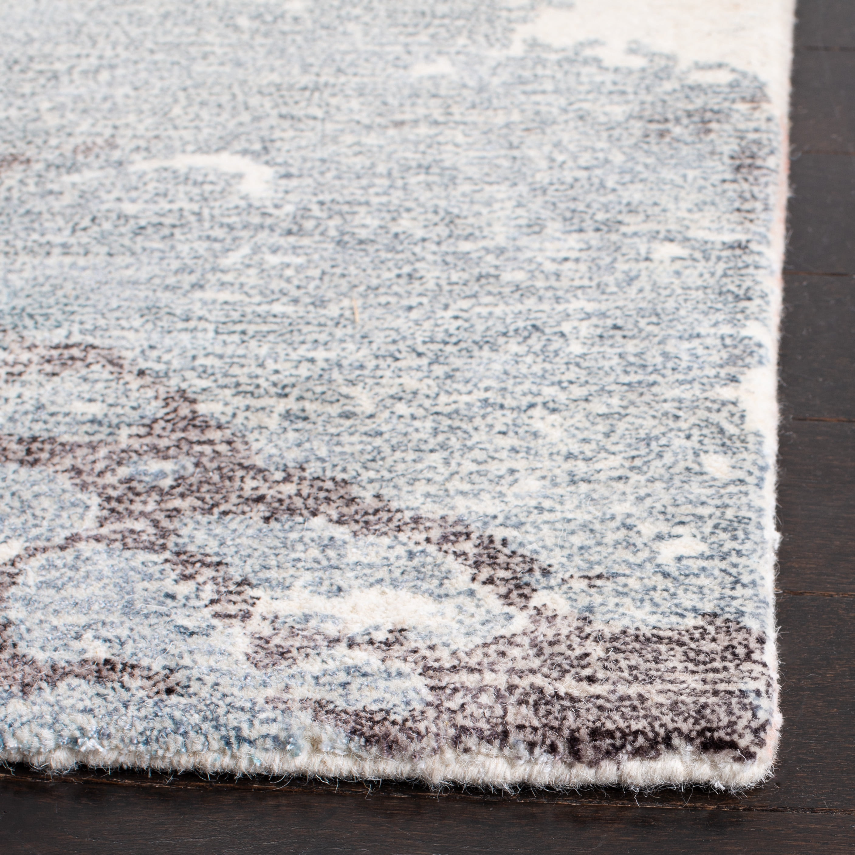 SAFAVIEH Restoration Vintage Conway Abstract Distressed Runner Rug, Grey/Ivory, 2'3" x 8'