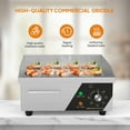 thumbnail image 3 of Ktaxon 14" Electric Countertop Flat Top Griddle, 1500W Electric Griddle, Teppanyaki Grill Stainless Steel with Adjustable Temperature Control 122°F-572°F for Home Restaurant Commercial, 3 of 8