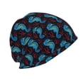 thumbnail image 3 of Pofeuu Blue Seahorse Print Beanie Hat for Men and Women Winter Warm Hats Knit Slouchy Thick Skull Cap, 3 of 7