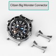 thumbnail image 4 of Correa de reloj modificada con conector de metal y asa de acero inoxidable para reloj Citizen Big/Huge Monster BN2021/2024 BN2029, 4 of 5