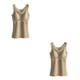 thumbnail image 4 of Ropa interior térmica de invierno Sonducket para mujer chaleco de fibra acrílica Caqui 2XL 2piezas, 4 of 6