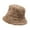 Coffee, variant on Scarface, Women's Fuzzy Bucket Hat Solid Color Warm Plush Fisherman Hat Lei Feng Hat, Scarf Coffee One Size