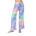 thumbnail image 5 of Wide Leg Pants for Women High Waist Drawstring Tie-Dye Pajama Pants Casual Loose Fit Yoga Workout Lounge Trousers, 5 of 8